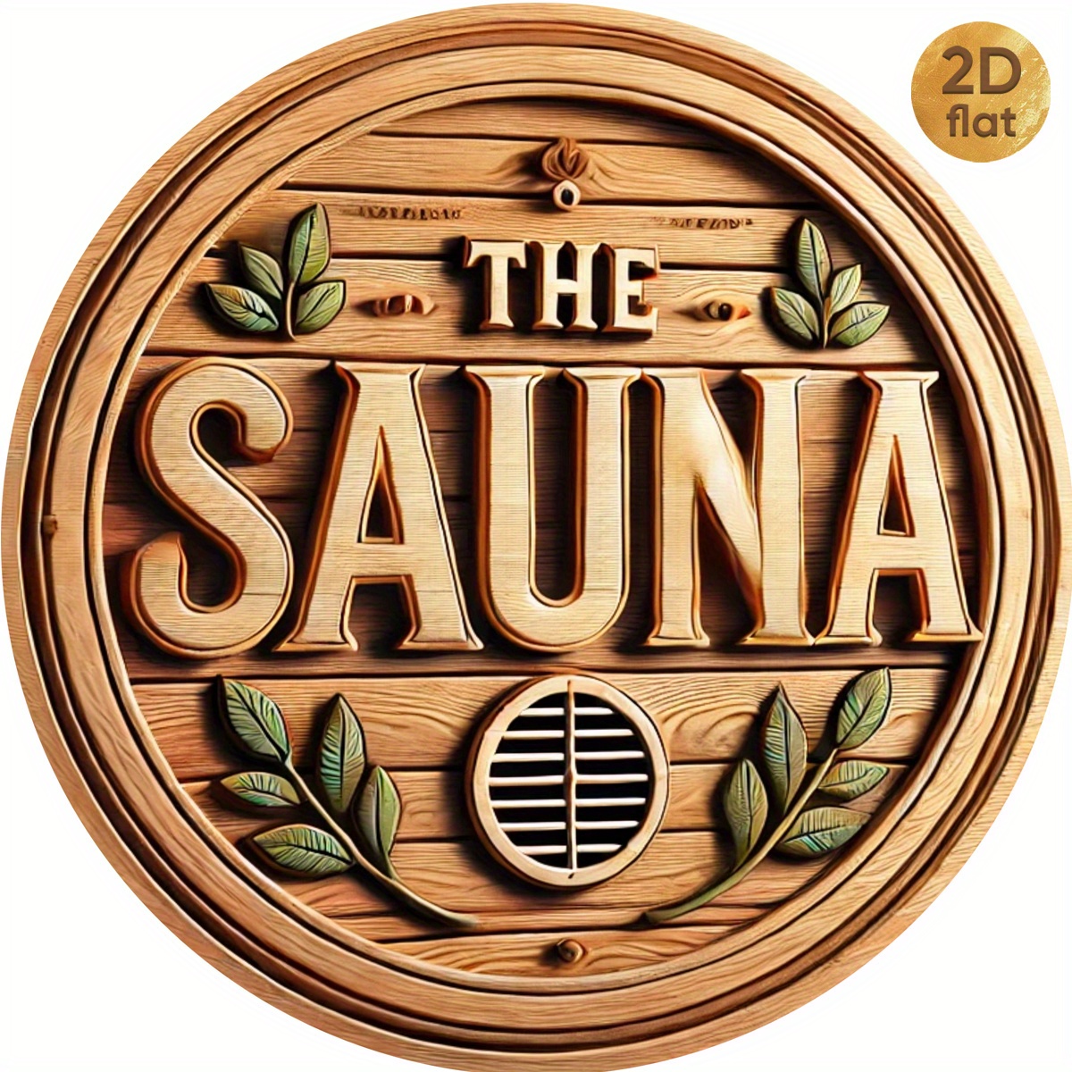 Spa Wellness Center - 2D Flat Vintage The Sauna Round