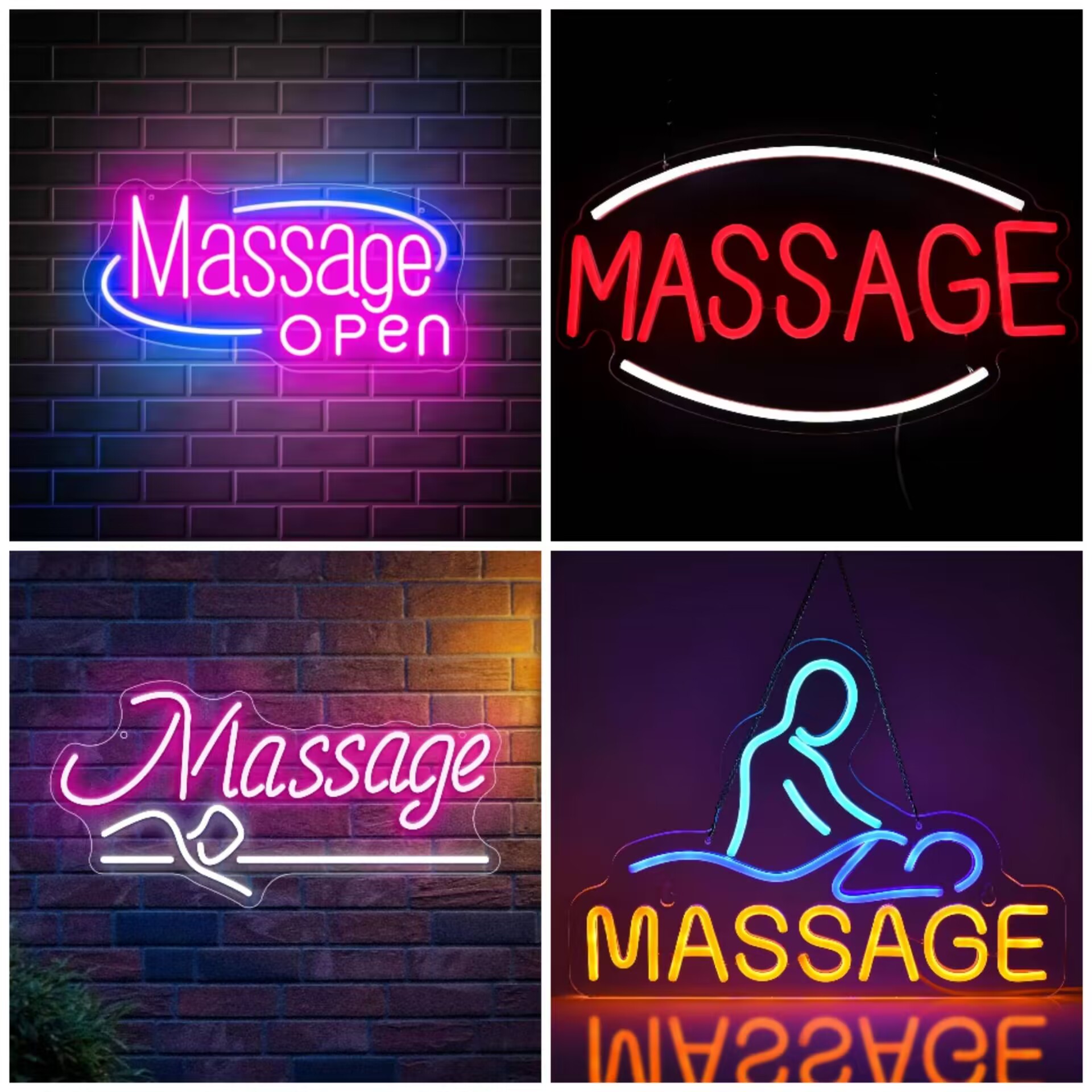 Massage Spa Open LED Neon Sign - Spa Wellness Salon avaliação e preço