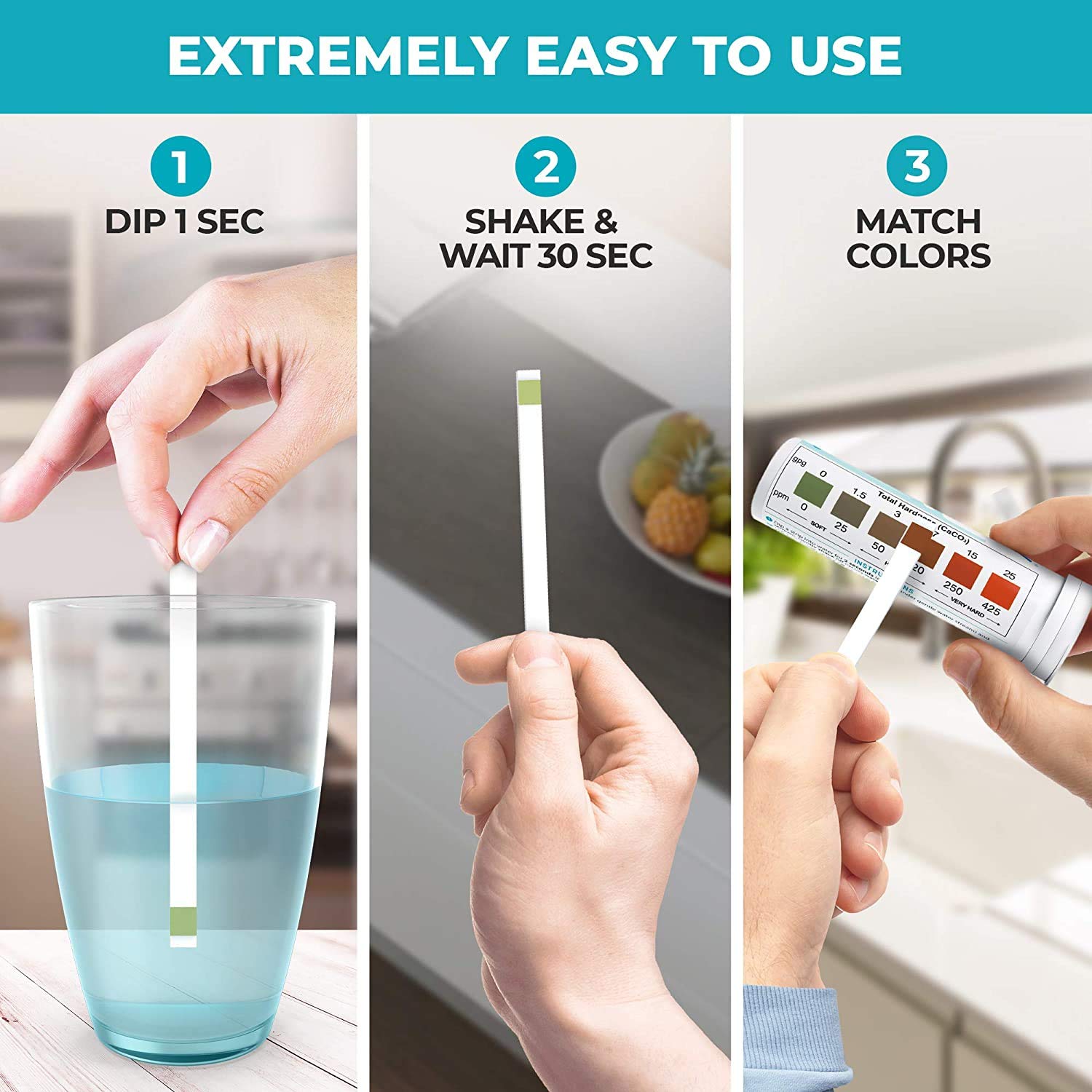 Water Hardness Test Kit - 150  - Home Spa Wellness avaliação e preço