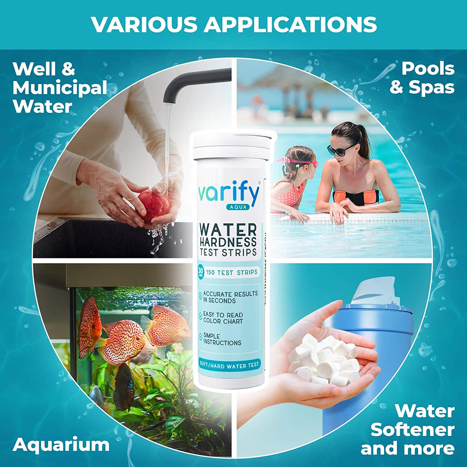 Water Hardness Test Kit - 150  - Home Spa Wellness avaliação e preço