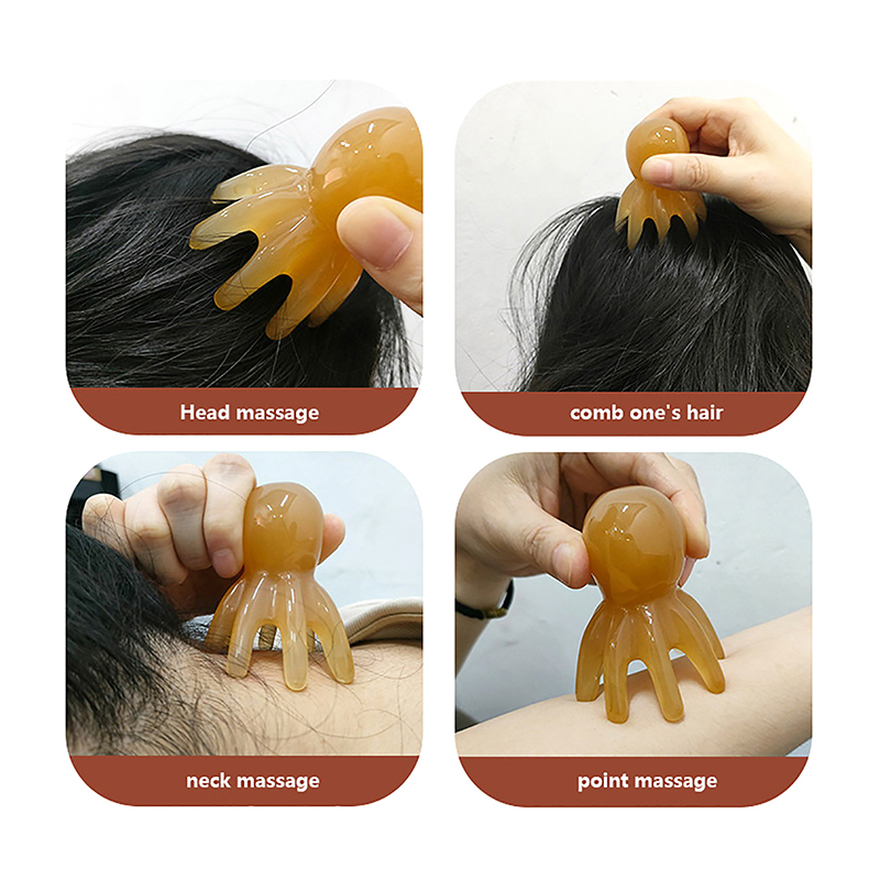 2Pcs Resin Octopus Comb Scalp  - Home Spa Wellness avaliação e preço