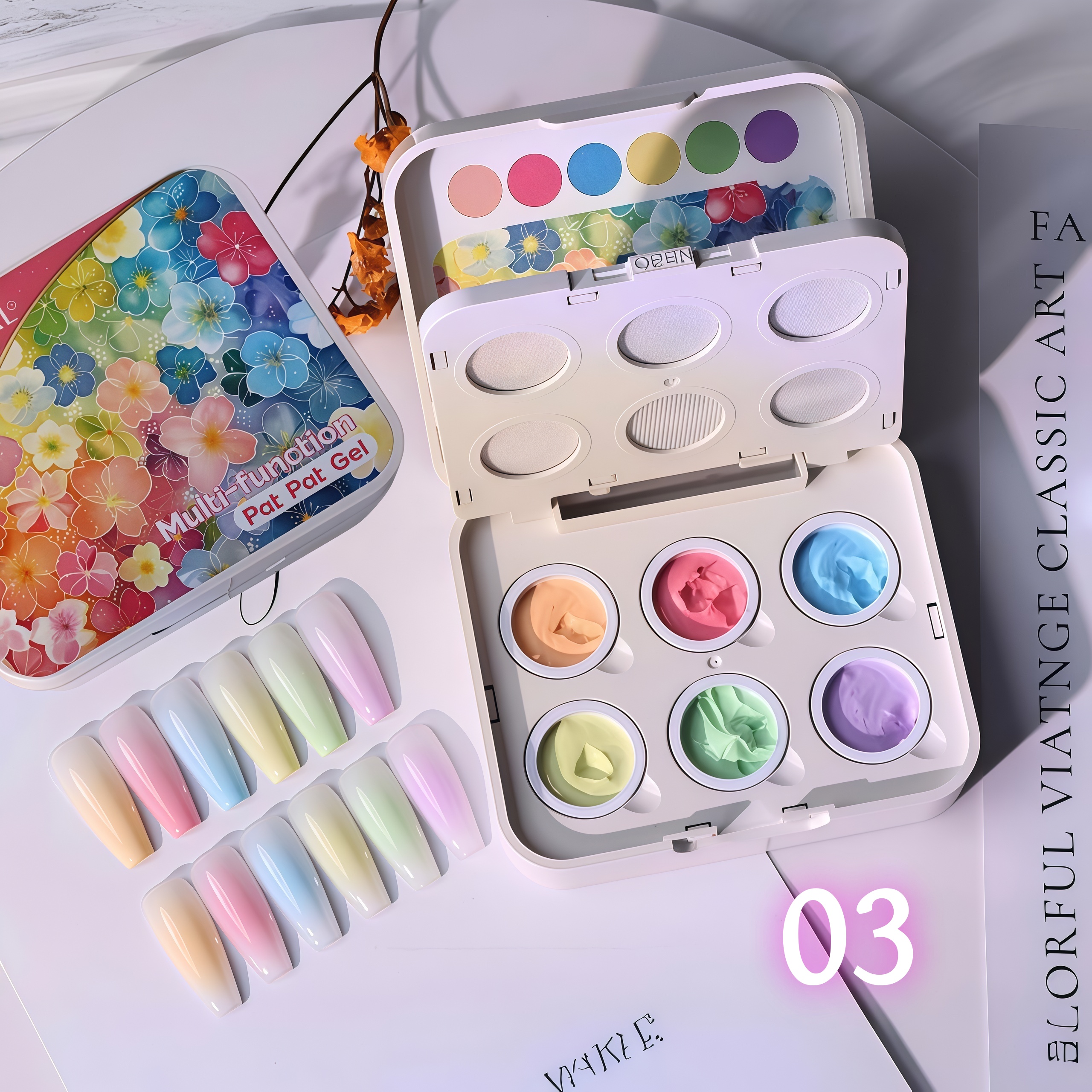 New 6 Color Cushion Nail Art S - Waxing Kit Home avaliação e preço