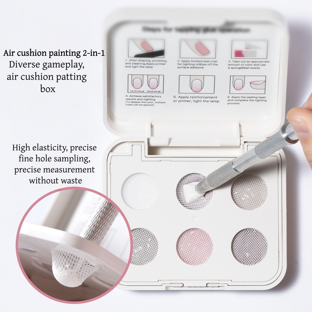 New 6 Color Cushion Nail Art S - Waxing Kit Home avaliação e preço