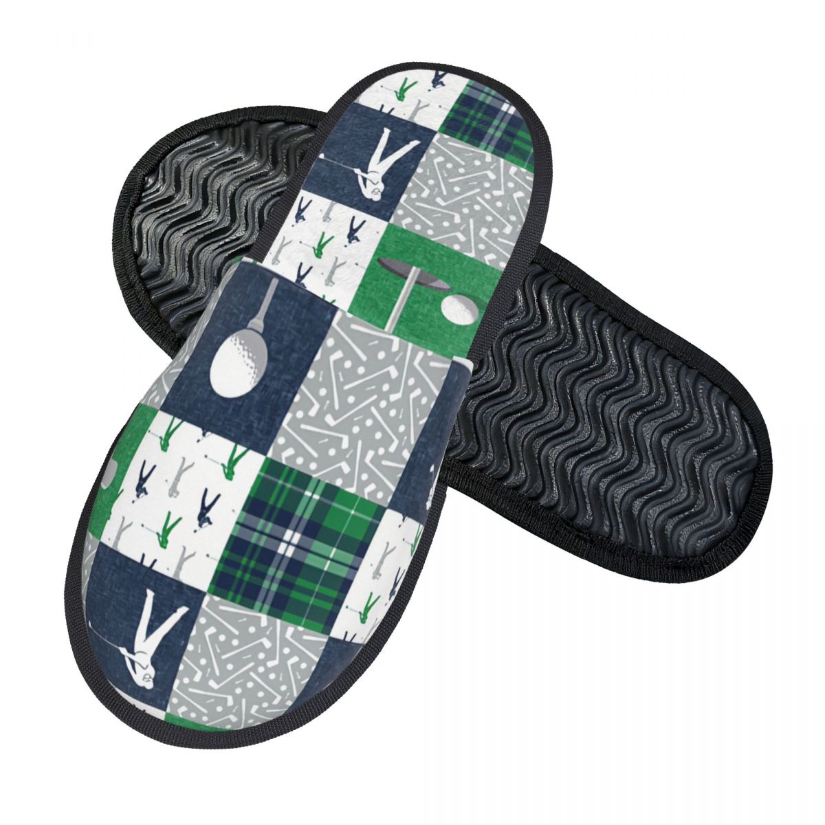 Golf Navy Plaid Guest Slippers - Spa & Wellness Hotel Diament Ustroń Zdjęcia avaliação e preço
