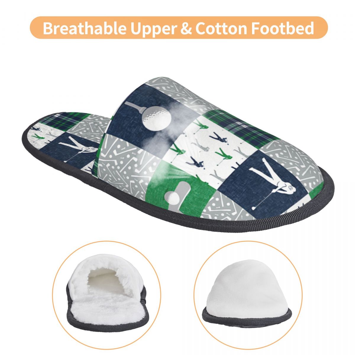 Golf Navy Plaid Guest Slippers - Spa & Wellness Hotel Diament Ustroń Zdjęcia avaliação e preço