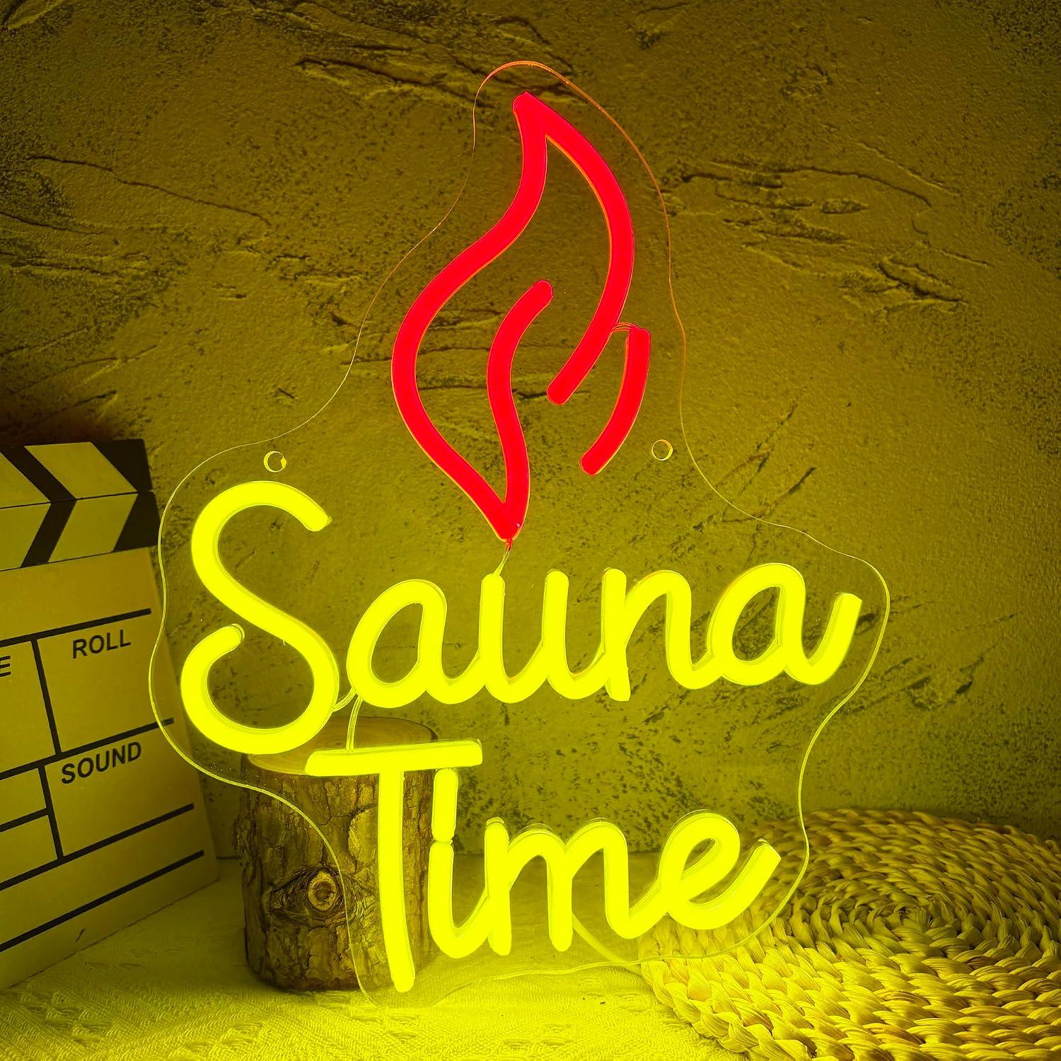 Sauna Time Neon Sign USB Dimma - Home Spa Wellness avaliação e preço