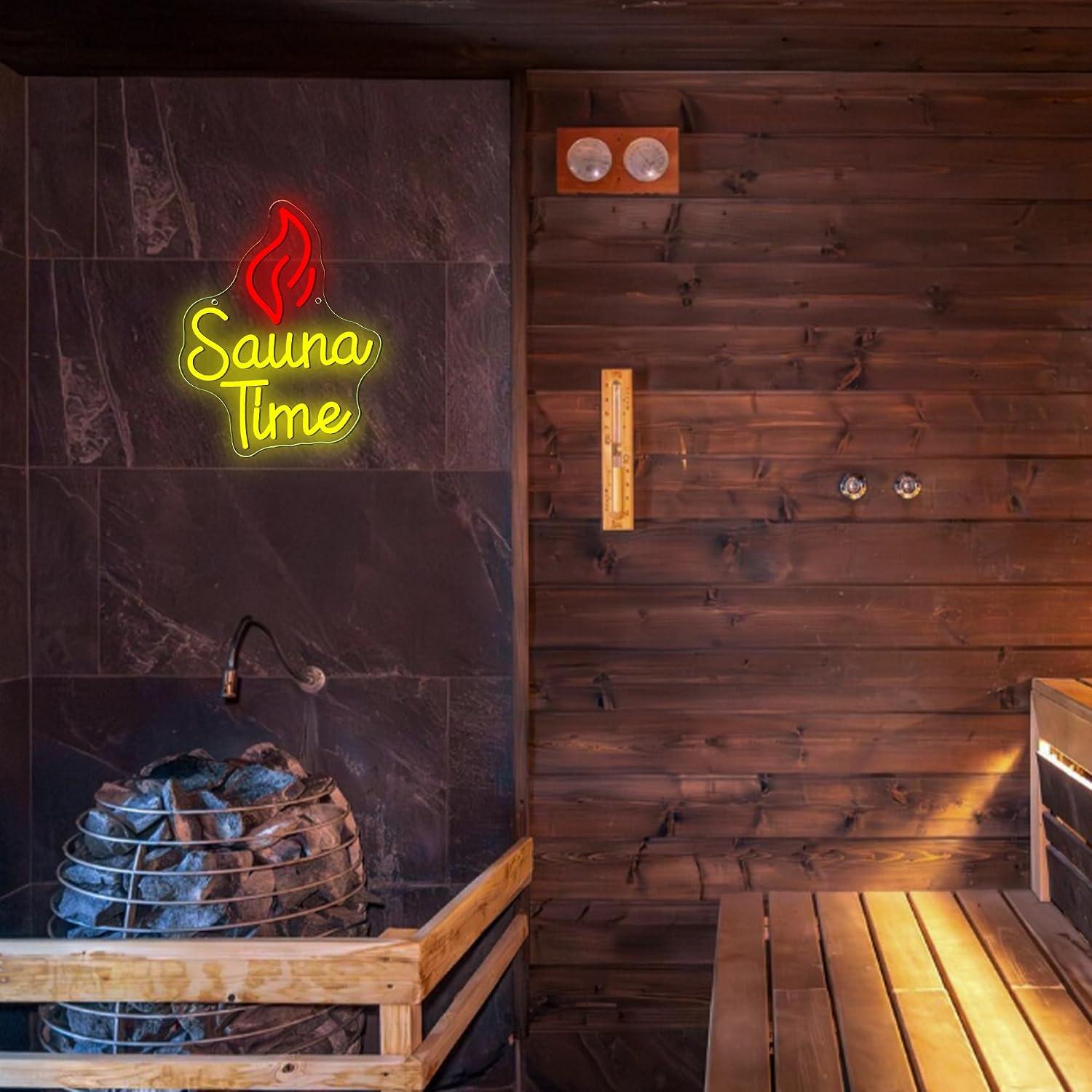 Sauna Time Neon Sign USB Dimma - Home Spa Wellness avaliação e preço